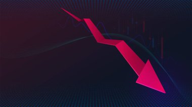 Hisse senedi piyasası kriz grafiği konseptini kapat