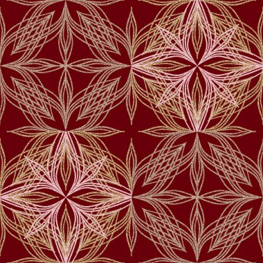 Burgonya arka planında göz alıcı pembe-altın desenli bu soyut desen lüks ambalajlama, lüks moda, zarif markalaşma için idealdir. Tasarımcılar, güzellik markaları ve butikler için mükemmel..