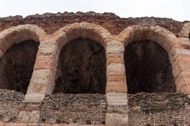 Magnificent view of the iconic Arena of Verona from a unique angle, showcasing its stunning architecture and ancient heritage