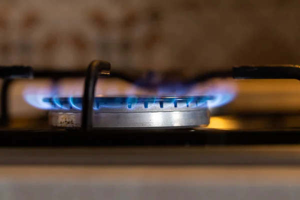 Close Gas Stove Fire Royalty Free Stock Images