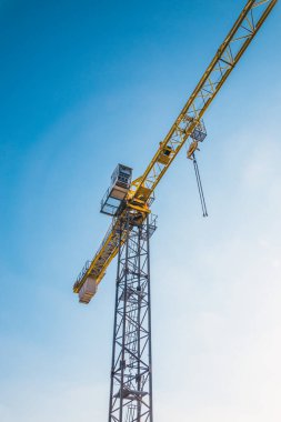 İnşaat vinci. İnşaat detayları. Yakın plan..