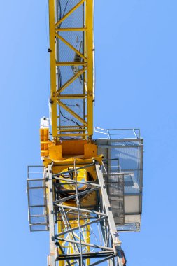 İnşaat vinci. İnşaat detayları. Yakın plan..