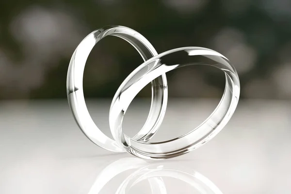 Perenderan Cincin Pernikahan Gambar Beresolusi Tinggi — Stok Foto