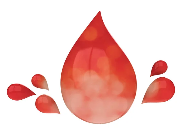 Gota Sangue Vermelho Salvar Vida Limpar Conceito Sangue Projeto Gráfico — Fotografia de Stock
