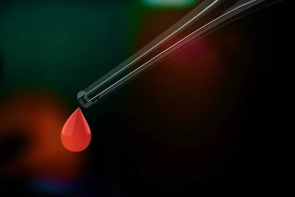 Gota Sangue Vermelho Salvar Vida Limpar Conceito Sangue Projeto Gráfico — Fotografia de Stock