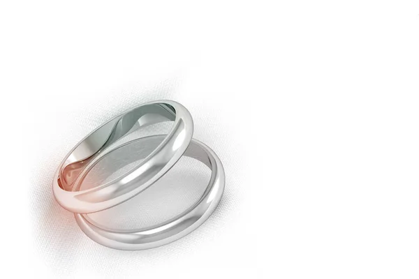 婚戒3D渲染 高分辨率3D图像 — 图库照片
