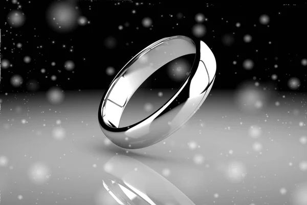 Bruiloft Ring Rendering Hoge Resolutie Beeld — Stockfoto