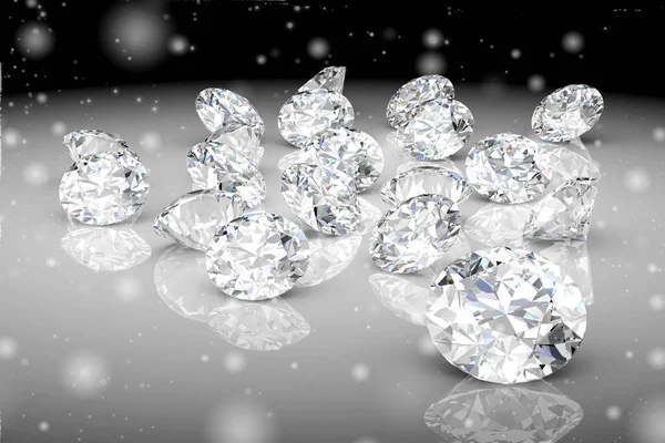 Рендеринг Алмазного Камня Изображение Высокого Разрешения — стоковое фото