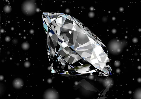 Diamantový Drahokam Vykreslení Obraz Vysokým Rozlišením — Stock fotografie