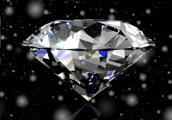 Алмазний Дорогоцінний Камінь Рендерингу Високою Роздільною Здатністю Зображення — стокове фото