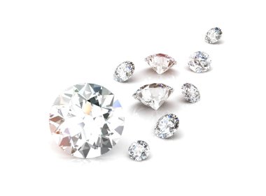 Pırlanta mücevher 3d görüntüleme (yüksek çözünürlüklü 3B resim)