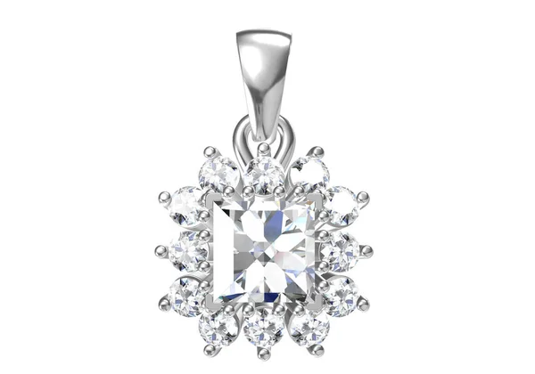 漂亮的钻石项链 高分辨率3D图像 — 图库照片