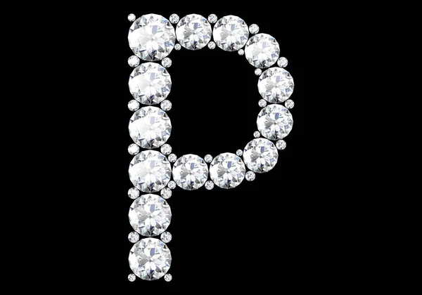 Diamantbuchstaben Mit Edelsteinen Hochauflösendes Bild — Stockfoto