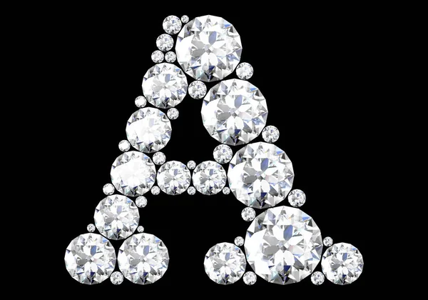 Diamantbokstäver Med Ädelstenar Högupplöst Bild — Stockfoto