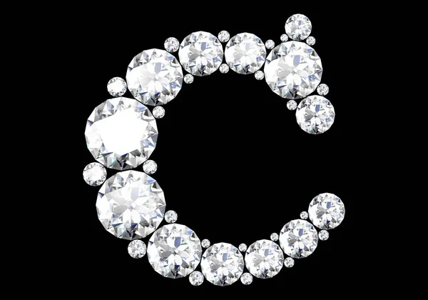 Gyémánt Betűk Drágakövekkel Nagy Felbontású Kép — Stock Fotó