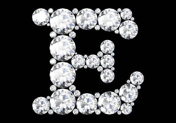 Diamantbuchstaben Mit Edelsteinen Hochauflösendes Bild — Stockfoto