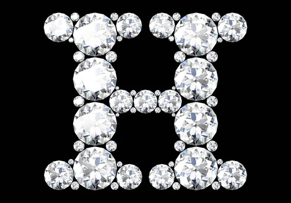 Letras Diamante Com Pedras Preciosas Imagem Alta Resolução — Fotografia de Stock