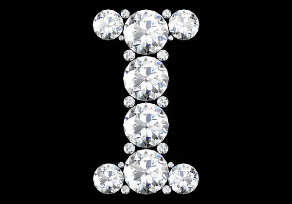 Lettere Diamanti Con Pietre Preziose Immagine Alta Risoluzione — Foto Stock