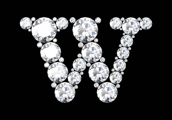 Lettere Diamanti Con Pietre Preziose Immagine Alta Risoluzione — Foto Stock