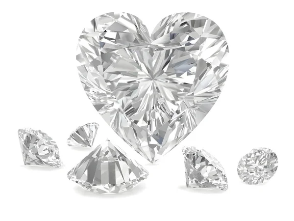 Diamant Auf Weißem Hintergrund Hochauflösendes Bild lizenzfreie Stockfotos