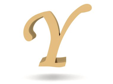 Altın 3D yazı tipi. Metalik altın harfler, lüks yazı tipi ve gölgeli altın alfabe.