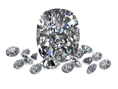 Gerçekçi elmas dokusu, yakın plan, 3 boyutlu görüntüleme. (yüksek çözünürlüklü 3B resim)