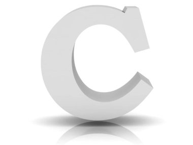 Beyaz arka planda gümüş 3D yazı tipi. 3d oluşturma