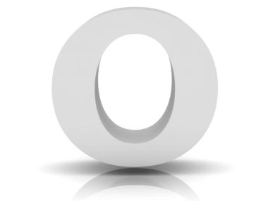 Beyaz arka planda gümüş 3D yazı tipi. 3d oluşturma