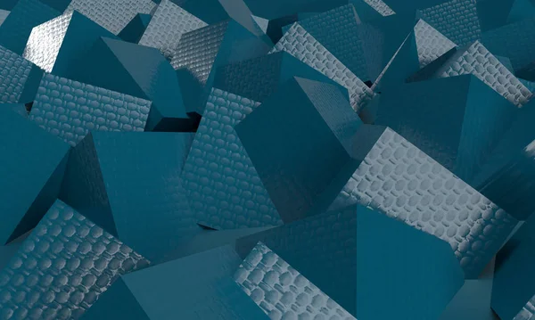 壁紙だ 青の抽象多面体 3Dテクスチャ — ストック写真