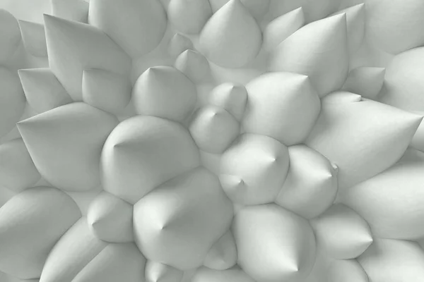 Modelo Tridimensional Picos Brancos Pontiagudos — Fotografia de Stock
