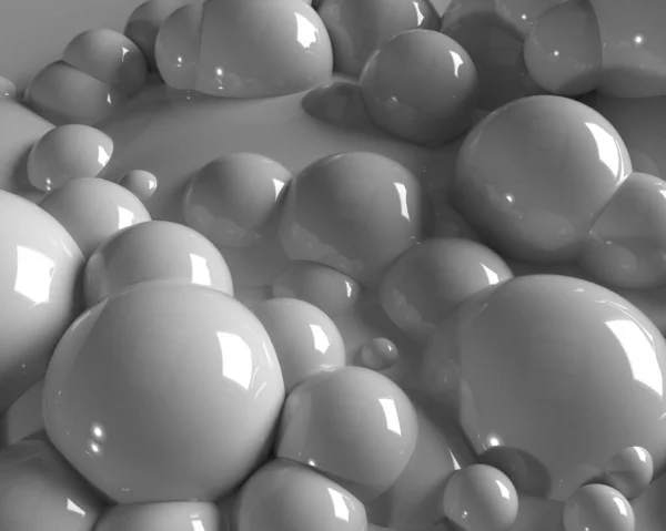 Burbujas Brillantes Grises Blancas Textura Ilustración —  Fotos de Stock