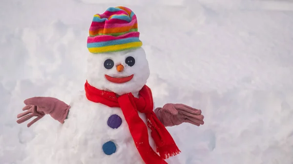Снігова Людина Весільним Капелюхом Лгбт Спільнота Зимова Забава — стокове фото