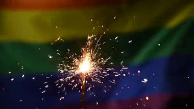 lgbt gökkuşağı arkaplanı sallayan kıvılcımlar