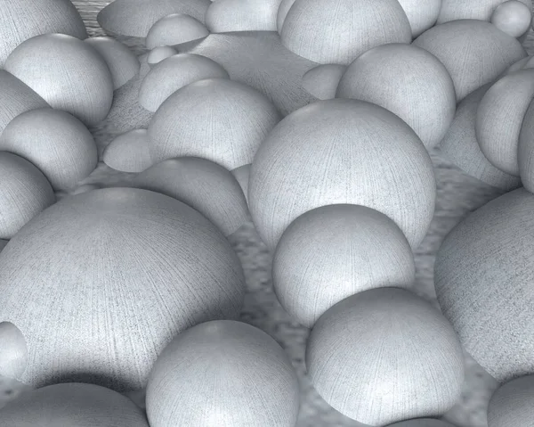 灰色のマットバブル テクスチャ 3Dイラスト — ストック写真