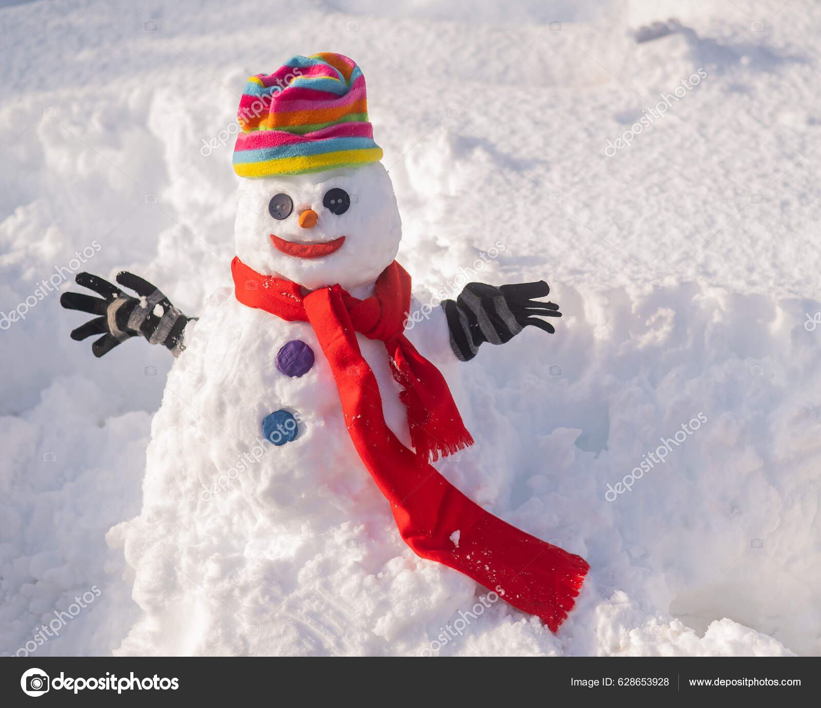 Snowman Rainbow Hat Lgbt Community Winter Fun Stock Photo By.