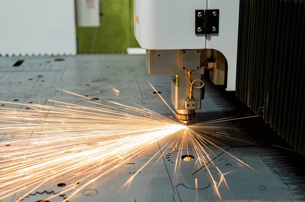 CNC machine. Laser cutting of metal