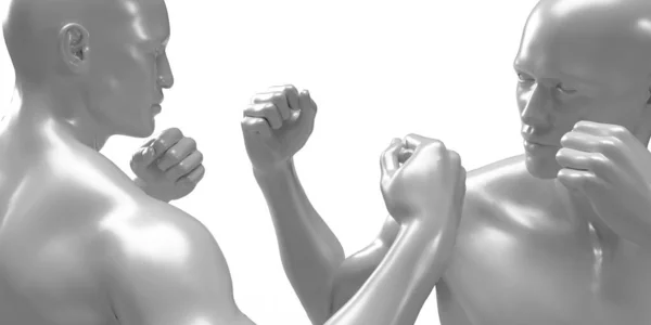 Візуалізація Двох Боксерських Сорочок Білому Тлі — стокове фото