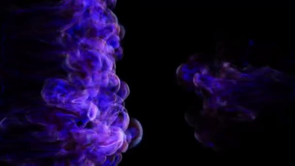 Flammes Violettes Des Deux Côtés Sur Fond Noir Illustration — Video