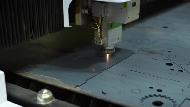 Máquina Cnc Corte Por Láser Metal — Vídeos de Stock