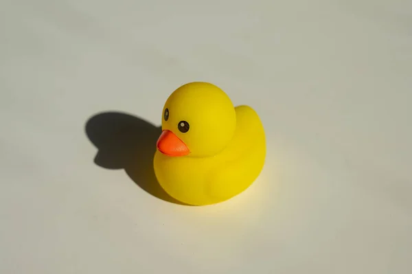 白色背景下的橡胶小鸭洗澡用 — 图库照片