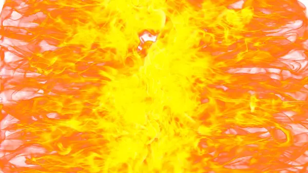 3Dイラスト 白地に炎のフレア — ストック写真