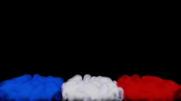 Хмари Різнокольорового Диму Піднімаються Чорному Тлі Ілюстрація — стокове відео
