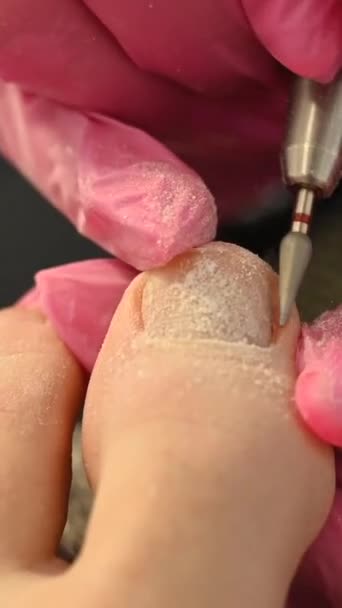 Master Pedicure Hardware Client Video Verticale — Video Stock