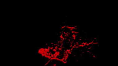 3 boyutlu görüntüleme. Yeşil zemin üzerinde kırmızı sıvı girdapları