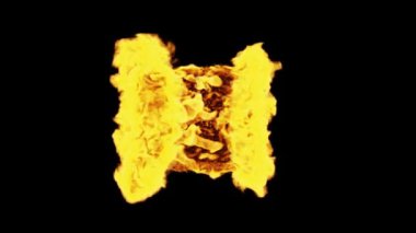 Kuyruklu yıldız siyah bir arkaplanda yanar. Kuyruklu küresel ateş