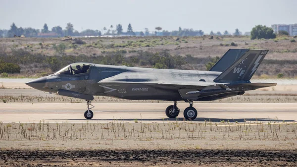 stock image San Diego, California, United States - 24.09.2022 F-35 Demo Team display during the Miramar Airshow in San Diego 24.09.2022 in San Diego, USA