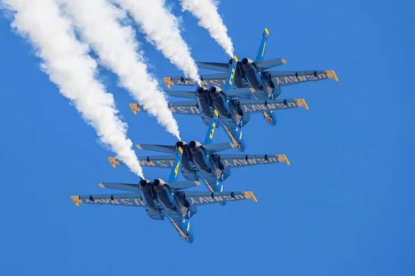 stock image San Diego, California, United States - 24.09.2022 US Navy Blue Angels demo team during the Miramar Airshow in San Diego 24.09.2022 in San Diego, USA