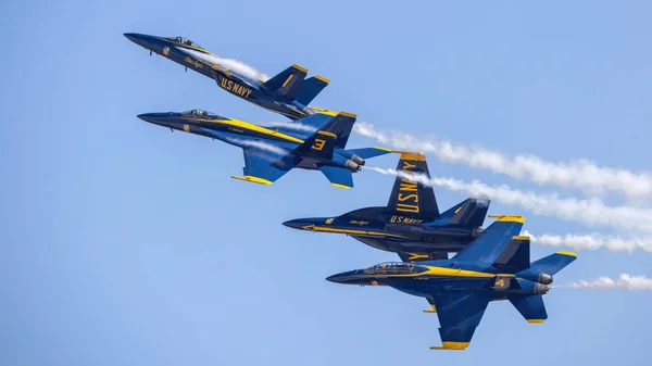 San Diego Kalifornien Vereinigte Staaten 2022 Navy Blue Angels Demoteam — Stockfoto