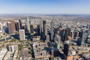 Los Angeles şehir merkezinin hava manzarası