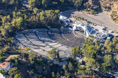 Aerial view of Hollywood Bowl in Los Angeles clipart